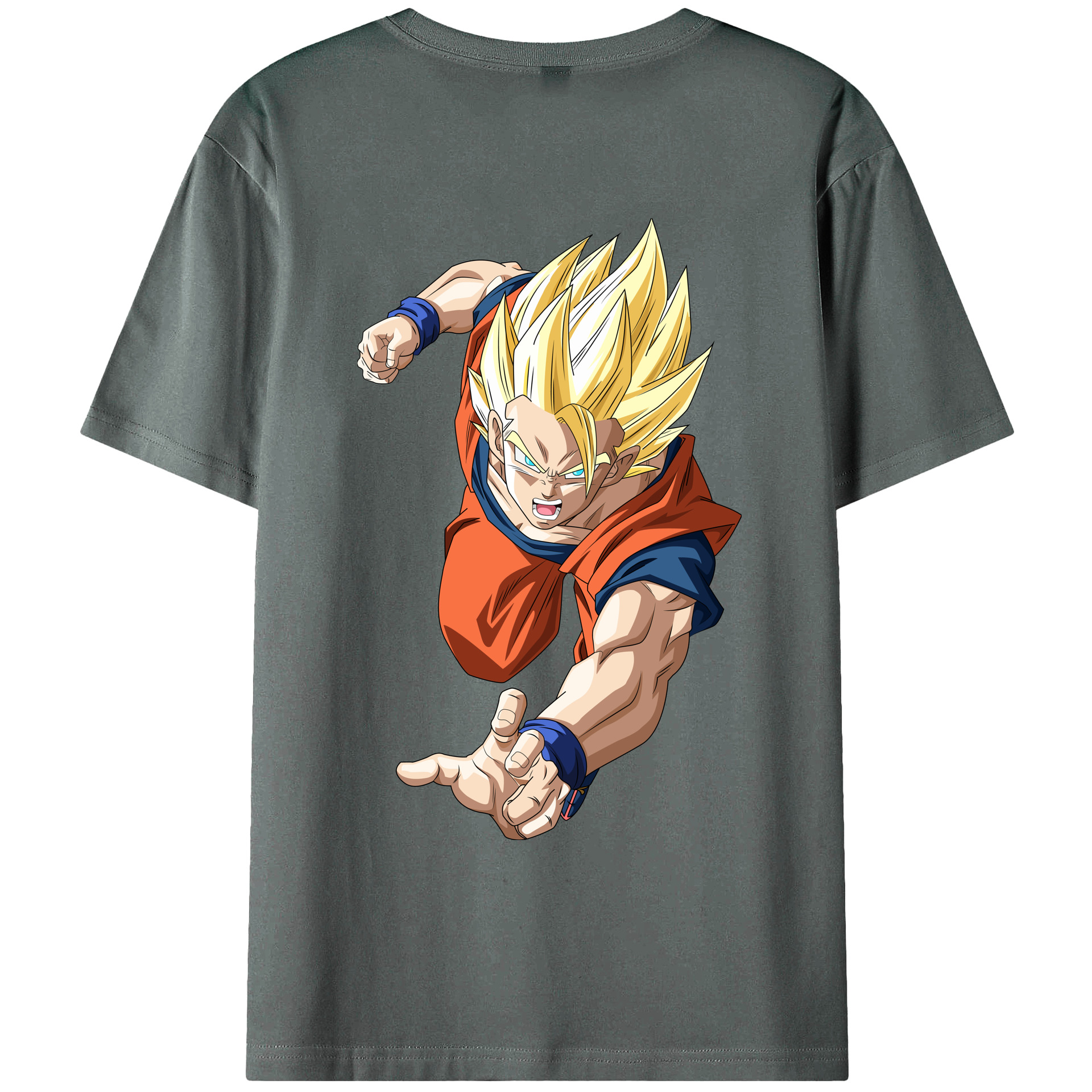（画像用） ドラゴンボール 孫 悟飯（そんごはん）DRAGON BALL Son Gohan 綿100％ メンズ半袖Tシャツ（バックプリント） 通気性